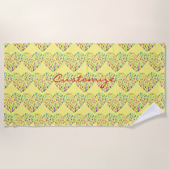 Serviette De Plage Le Yoga Poses Coeur Thunder_Cove (Devant)