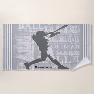 Serviette De Plage Lecteur de baseball Design Beach Towel