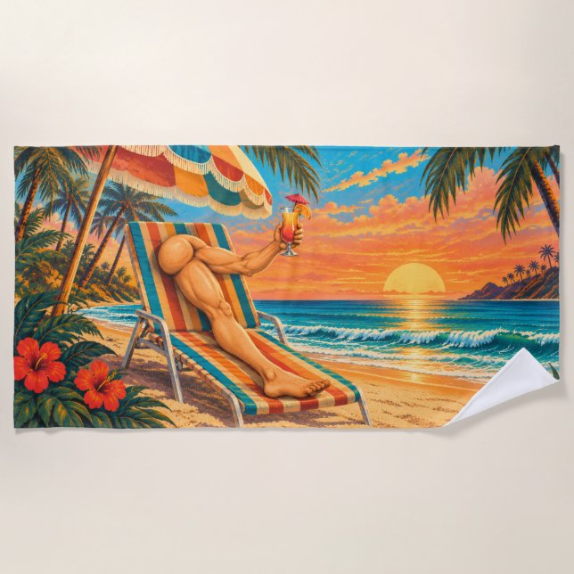 Serviette de plage Leg-Shoulders (Devant)
