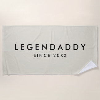 Serviette De Plage Legendaddy pour légendaire papas simple minimalist
