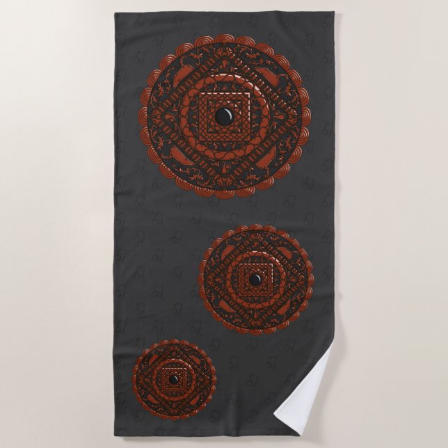 Serviette de plage Léo Mandala (Devant)