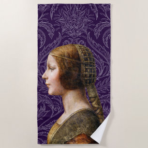 Serviette De Plage Leonardo da Vinci Portrait La Bella Principessa