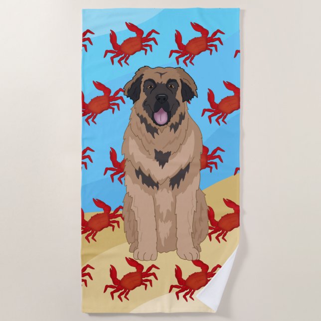Serviette De Plage Leonberger Crabs (Devant)