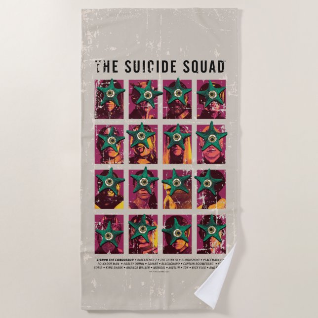Serviette De Plage L'équipe du suicide | Édition Starro Squad (Devant)