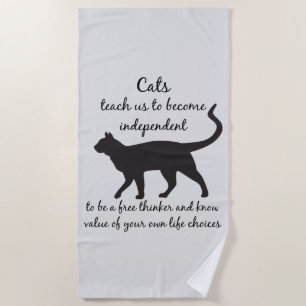 Serviette De Plage Les chats nous enseignent Spirit Animal Totem Beac