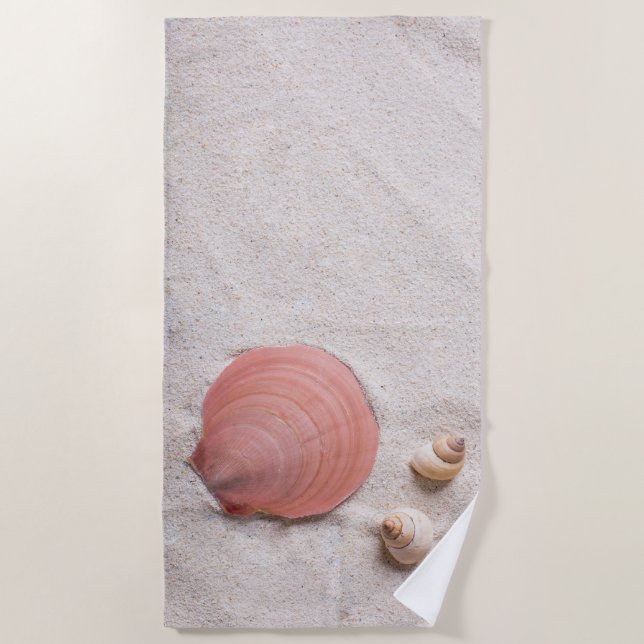 Serviette De Plage Les Coques De La Plage De Sable (Devant)