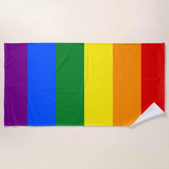 Serviette De Plage Les couleurs de l'arc-en-ciel (Devant)