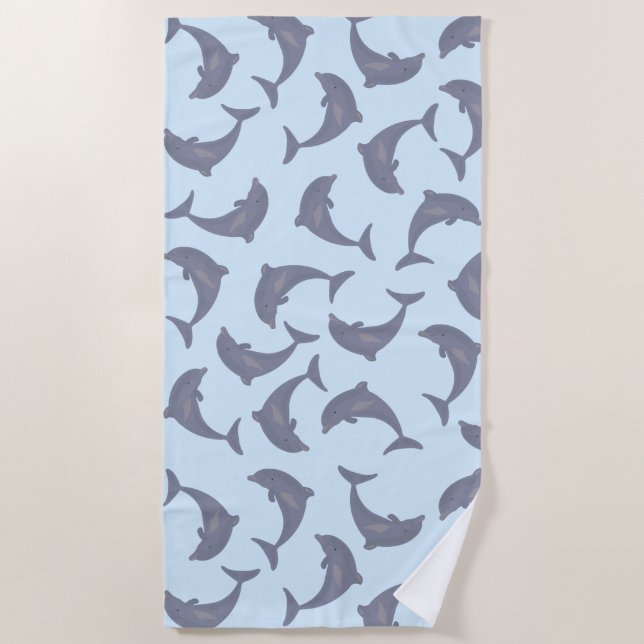 Serviette De Plage Les dauphins dans le Motif marin (Devant)