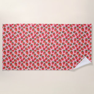 Serviette De Plage Les fraises sont les sourires de l'été