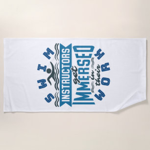 Serviette De Plage Les moniteurs de natation s'immergent dans leur tr