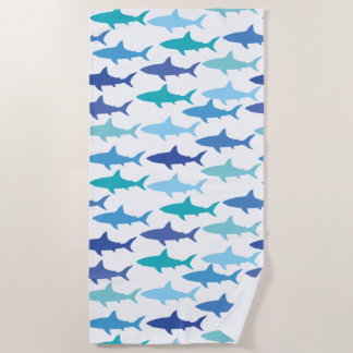 Serviette De Plage Les silhouettes des requins