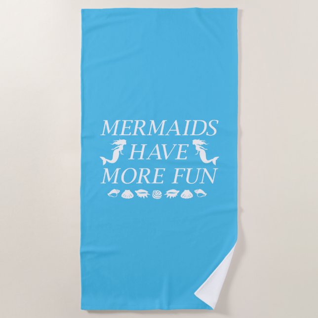 Serviette De Plage Les sirènes ont plus de plaisir (Devant)