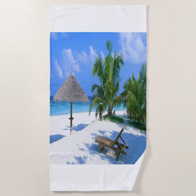 Serviette De Plage Les Vacances Plage Vintage (Devant)