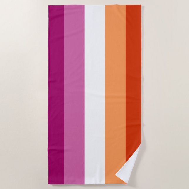 Serviette De Plage Lesbian Pride Flag LGBTQ (Devant)