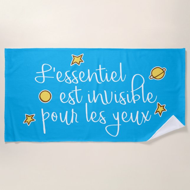 Serviette De Plage L'essentiel invisible pour les yeux (Devant)