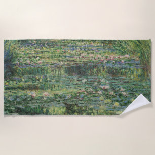 Serviette De Plage L'étang À Eau, Peinture À L'Huile Paysagère, Monet