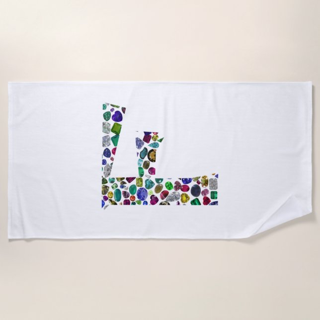 Serviette De Plage Lettre "F" Beach Towel (Devant)