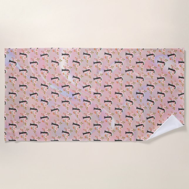 Serviette De Plage Lettre J (Devant)
