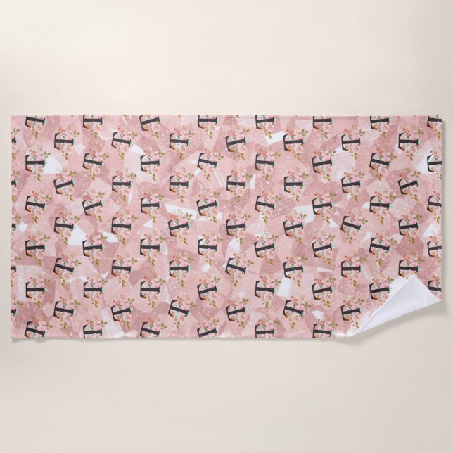 Serviette De Plage Lettre T (Devant)