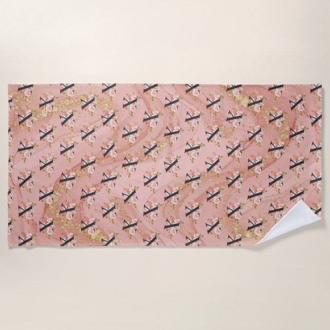 Serviette De Plage Lettre X (Devant)