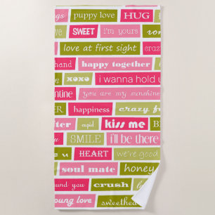 Serviette De Plage Lettres d'amour
