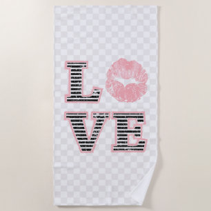 Serviette De Plage Lèvres d'amour