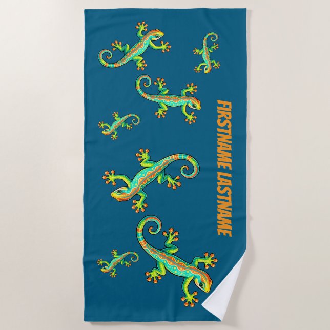 Serviette De Plage Lézards Partout (Devant)