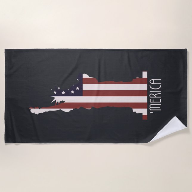 Serviette De Plage Liberté Américaine (Devant)