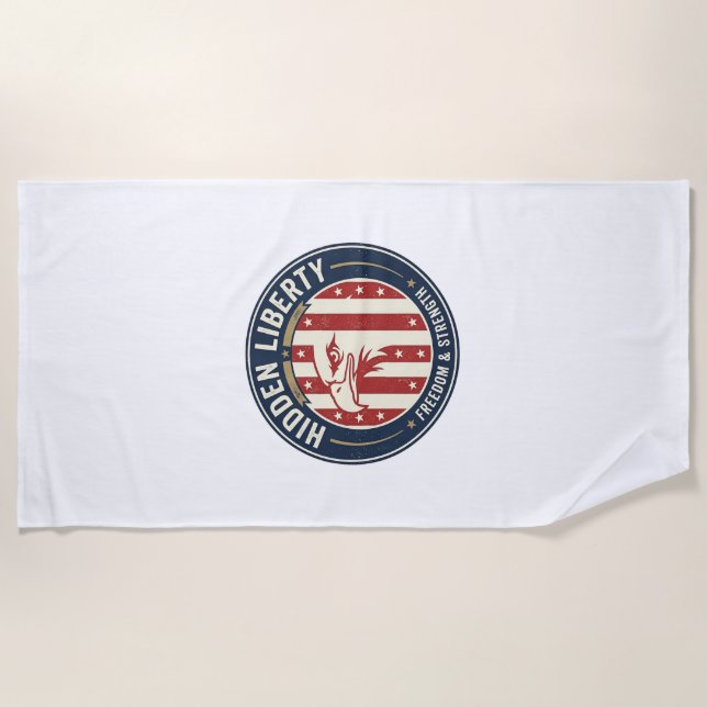 Serviette De Plage Liberté Cachée Patriotique Illusion Optique Patrio (Devant)