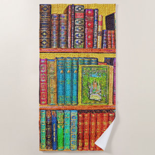 Serviette De Plage Library Books
