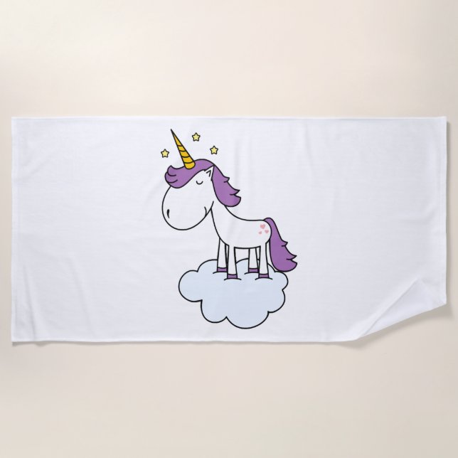 Serviette De Plage licorne adorable (Devant)