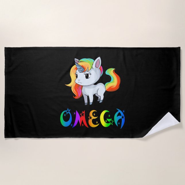 Serviette De Plage Licorne Oméga (Devant)