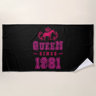 Serviette De Plage licorne reine de 1981