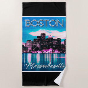 Serviette De Plage Ligne aérienne du Massachusetts de Boston