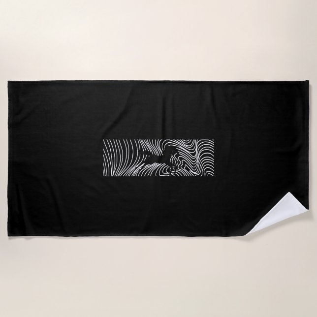 Serviette De Plage Ligne Licorne (Devant)
