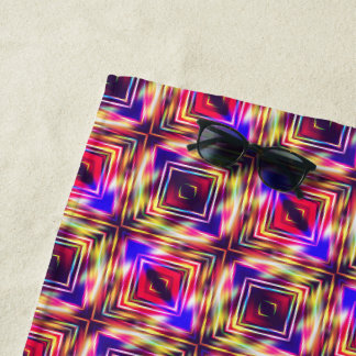 Serviette De Plage Lignes colorées abstraites