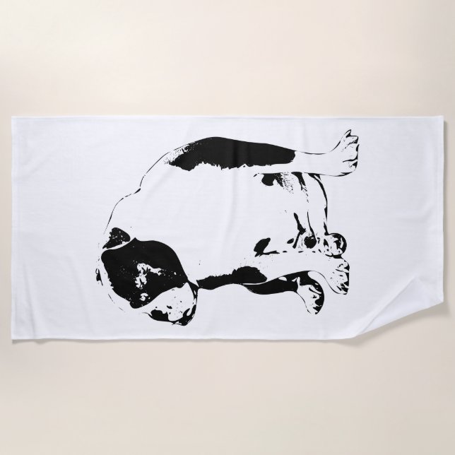 Serviette De Plage Lignes en gras, Mate à longueur d'année (Devant)