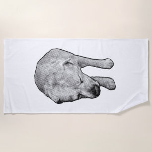 Serviette De Plage Lignes minimales avec contact à la neige