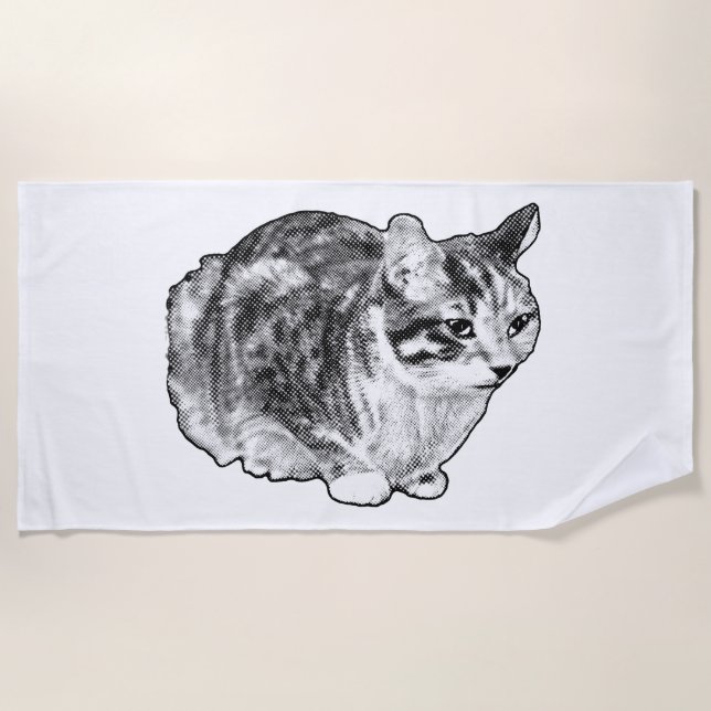 Serviette De Plage Lignes minimales avec spectre de neige (Devant)