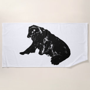 Serviette De Plage Lignes minimales, Snowbird Lounge Chien