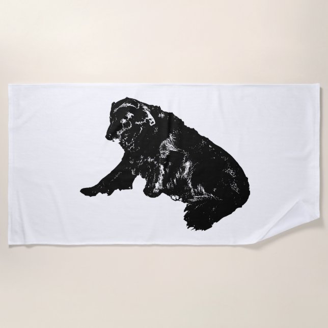 Serviette De Plage Lignes minimes, Chaise-Linge Saison Neige (Devant)