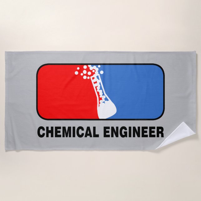 Serviette De Plage Ligue d'ingénieurs chimistes (Devant)