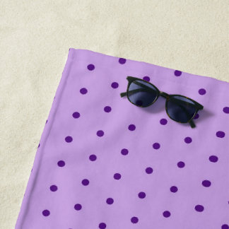 Serviette De Plage Lila Lavande Pourpre à pois lilas somptueux