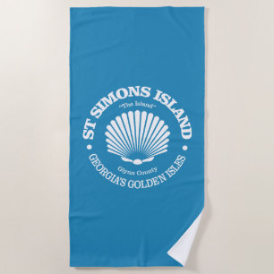 Serviette De Plage L'île St Simons (coquillage)