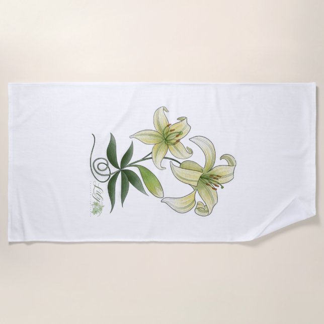 Serviette De Plage Lilies (Devant)