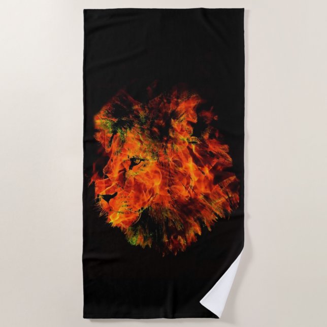 Serviette De Plage Lion (Devant)
