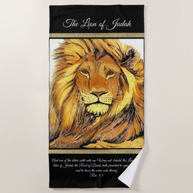 Serviette De Plage Lion de Juda (Devant)