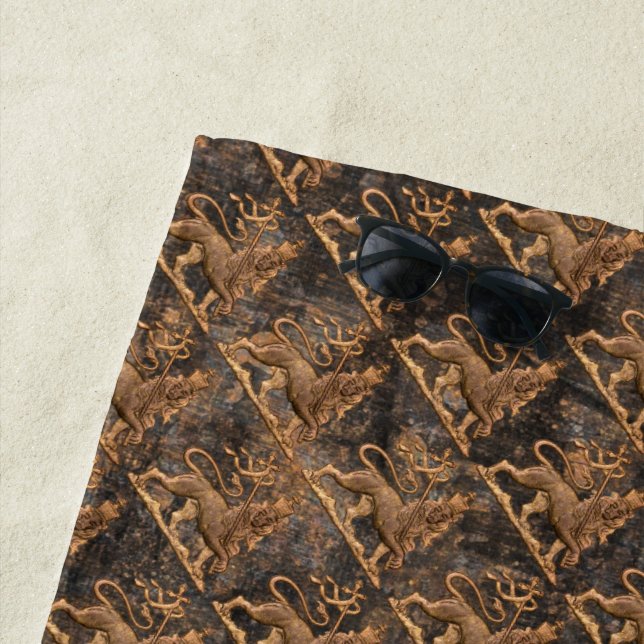 Serviette De Plage Lion de Juda Empire d'Éthiopie Jah Reggae Roots (En situation)