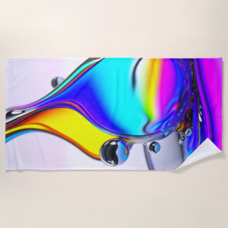 Serviette De Plage Liquide Iridescendant