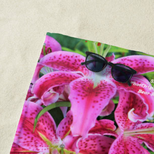 Serviette De Plage Lis orientaux d'astronome, grand motif